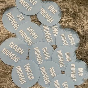 Baby boy milestone cards
